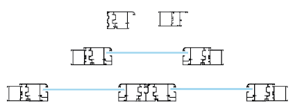 50MM Euro System Door cross-section detail